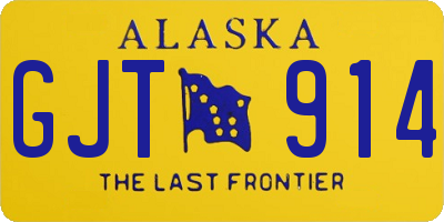 AK license plate GJT914