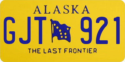 AK license plate GJT921