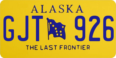 AK license plate GJT926