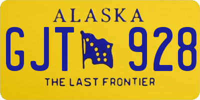 AK license plate GJT928