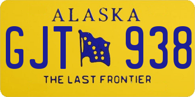 AK license plate GJT938