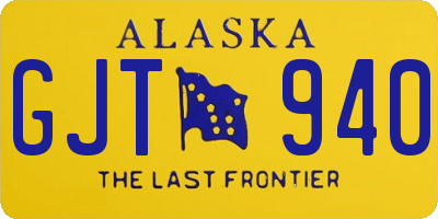 AK license plate GJT940