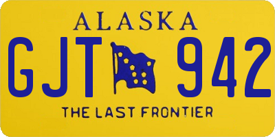 AK license plate GJT942