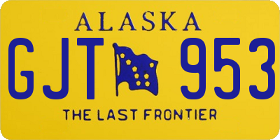 AK license plate GJT953