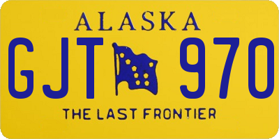 AK license plate GJT970