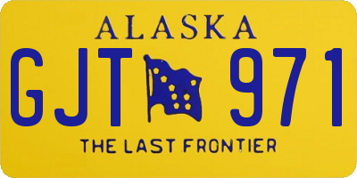 AK license plate GJT971