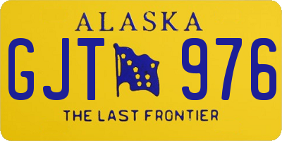 AK license plate GJT976