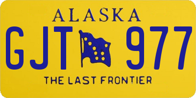AK license plate GJT977