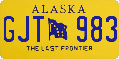 AK license plate GJT983
