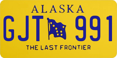 AK license plate GJT991
