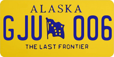 AK license plate GJU006