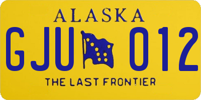 AK license plate GJU012