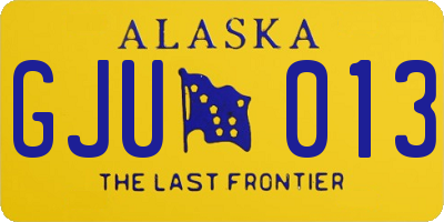 AK license plate GJU013