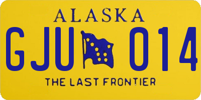 AK license plate GJU014