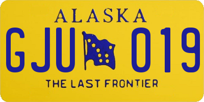 AK license plate GJU019