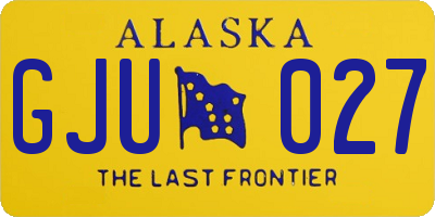 AK license plate GJU027