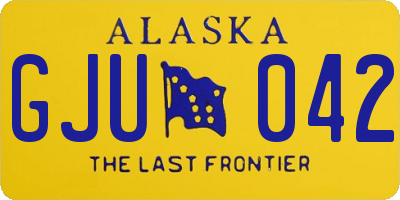 AK license plate GJU042