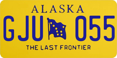 AK license plate GJU055