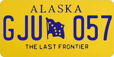 AK license plate GJU057