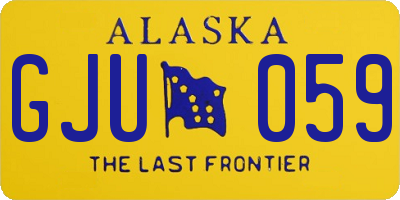 AK license plate GJU059