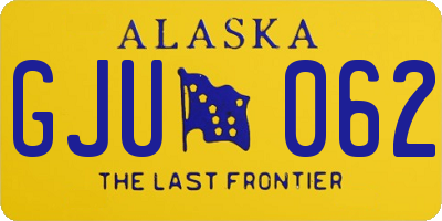AK license plate GJU062
