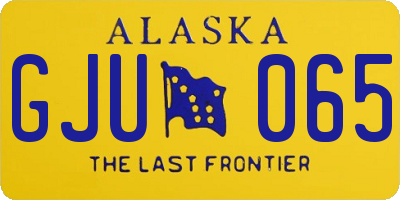 AK license plate GJU065