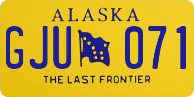 AK license plate GJU071