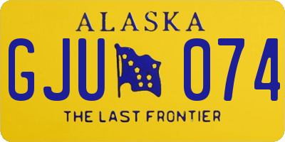 AK license plate GJU074