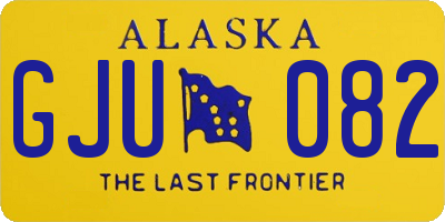 AK license plate GJU082