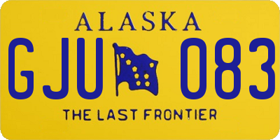 AK license plate GJU083