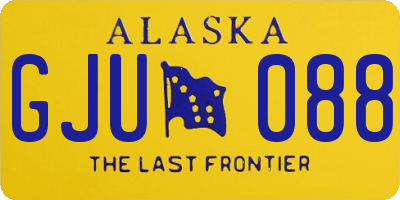 AK license plate GJU088