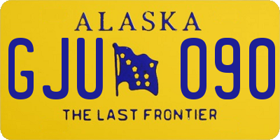 AK license plate GJU090