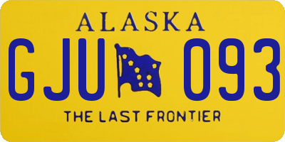 AK license plate GJU093