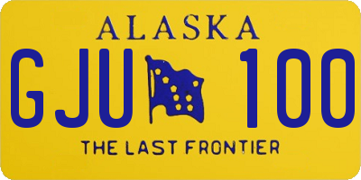AK license plate GJU100