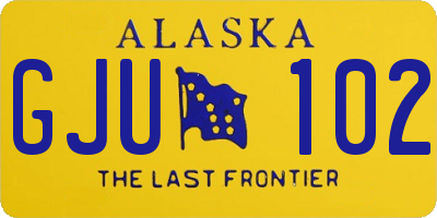 AK license plate GJU102