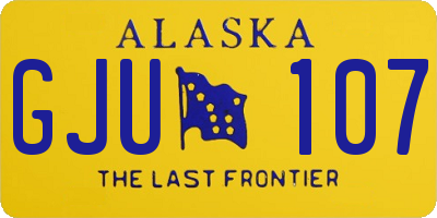 AK license plate GJU107