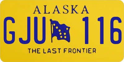 AK license plate GJU116