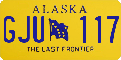 AK license plate GJU117