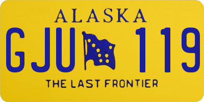 AK license plate GJU119