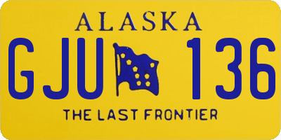 AK license plate GJU136