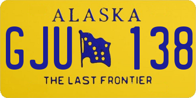 AK license plate GJU138
