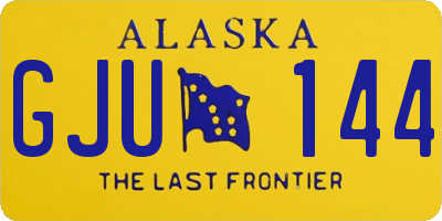AK license plate GJU144