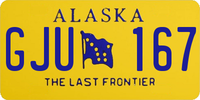 AK license plate GJU167