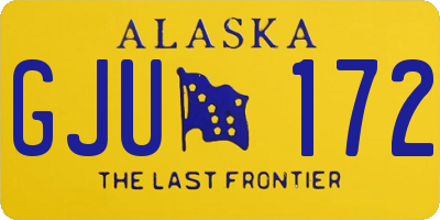 AK license plate GJU172
