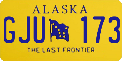 AK license plate GJU173