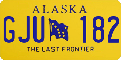AK license plate GJU182
