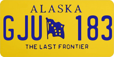 AK license plate GJU183