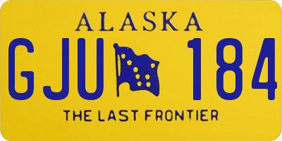 AK license plate GJU184