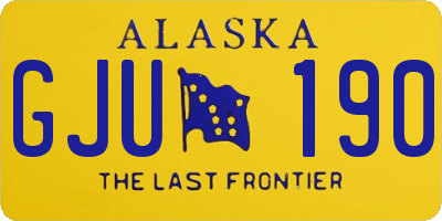 AK license plate GJU190