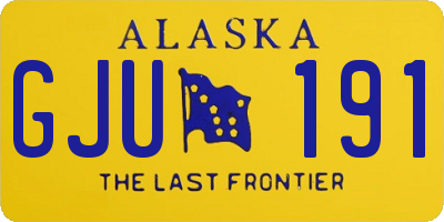 AK license plate GJU191